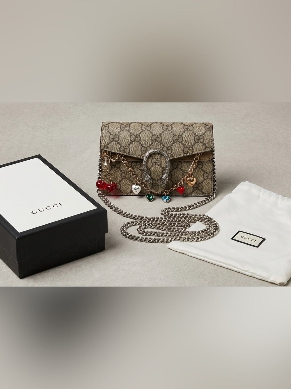 Authentic Gucci Dionysus Super Mini GG Supreme Canvas Bag - Picture 7 of 11